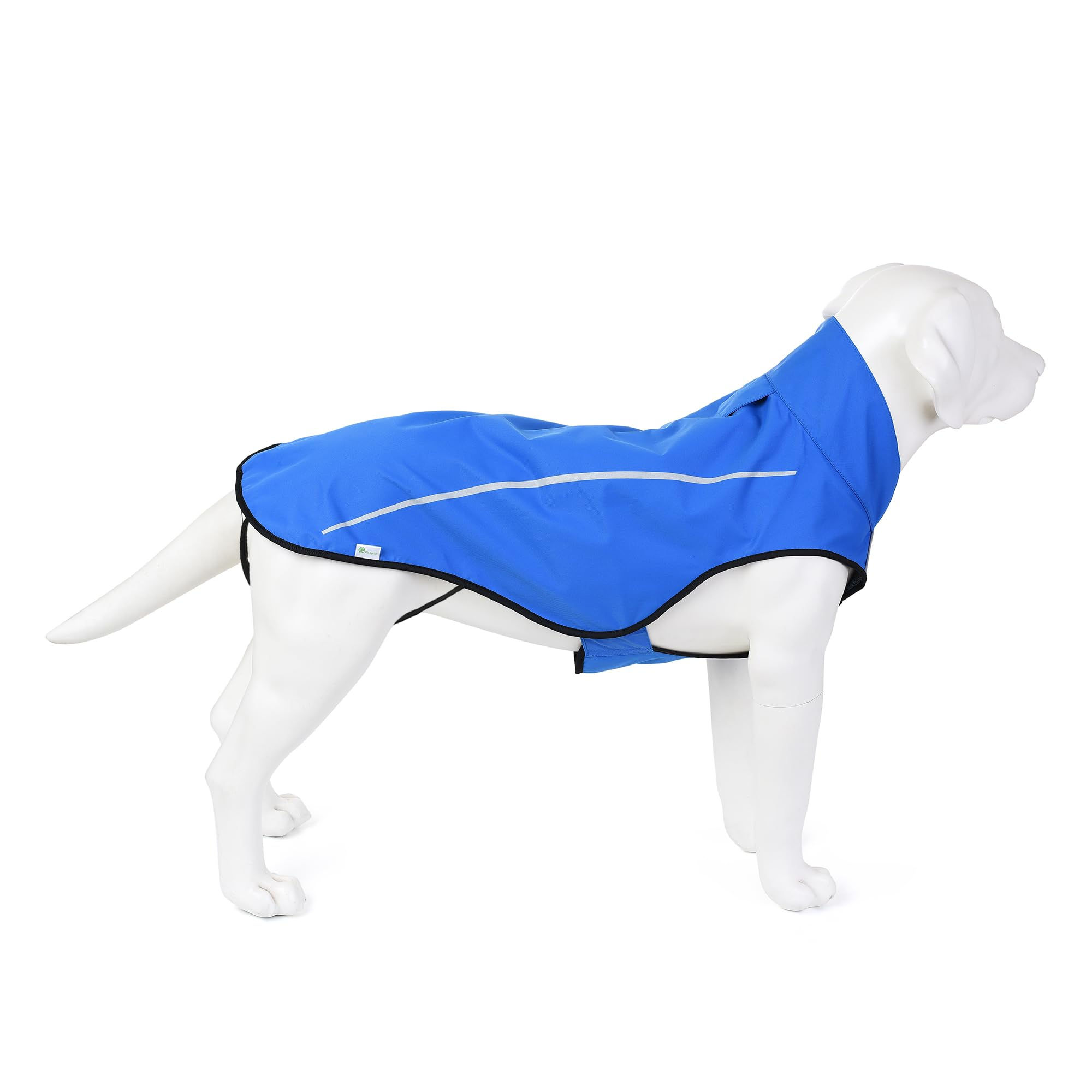 Mile High Life Dog Raincoat, Adjustable Waterproof Reflective Rain Jacket Blue