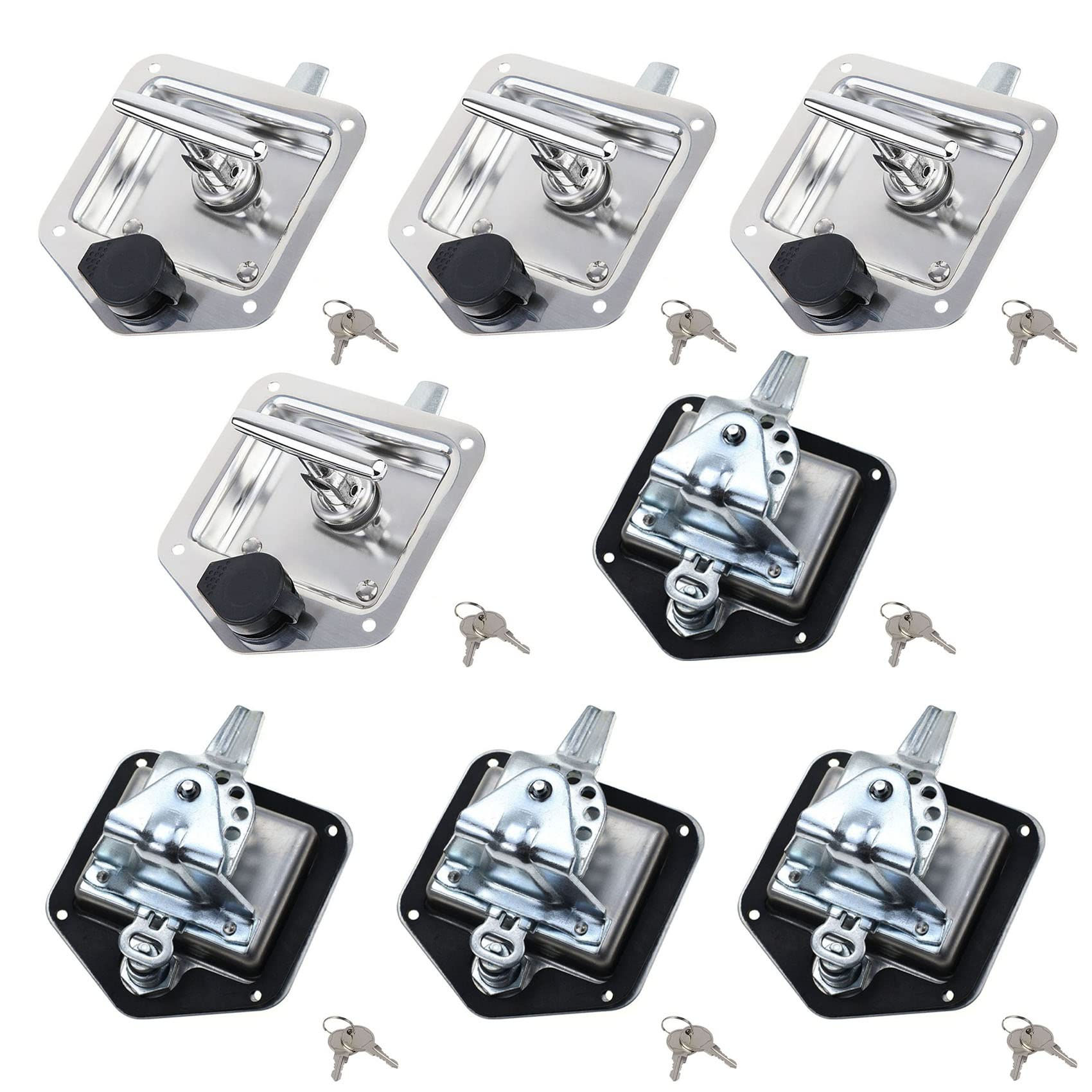 8 Pcs Stainless Steel Car Trailer Door Latch Rv Door Tool Bo - Image 1