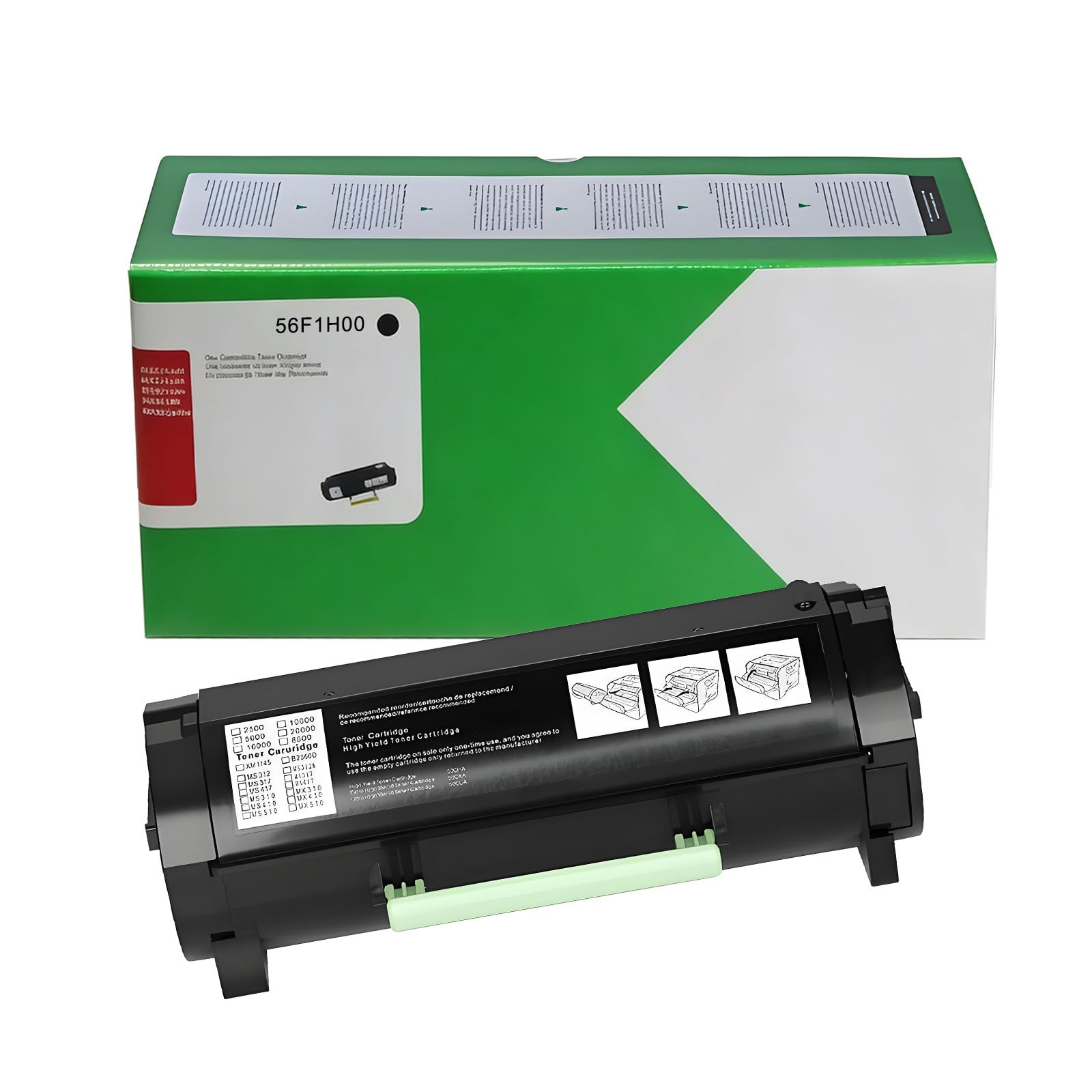 Chghyncz 56F1H00 Toner Cartridge, Compatible with Lexmark MS/MX321/421/521/622/M