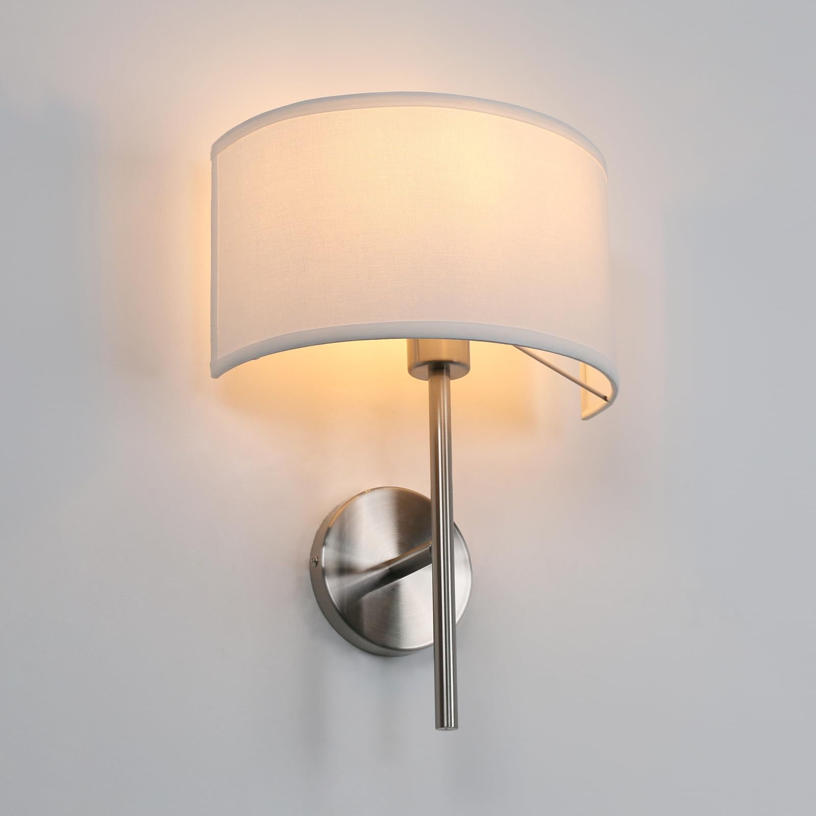 Yosoan Fabric Wall Sconce Indoor Bedside Wall Lamp Fixture, - Image 1