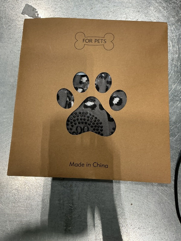 Thumbnail: KOOLTAIL Dog Socks for Hot/Cold Pavement to Prevent Licking Paws Leopard Grey L