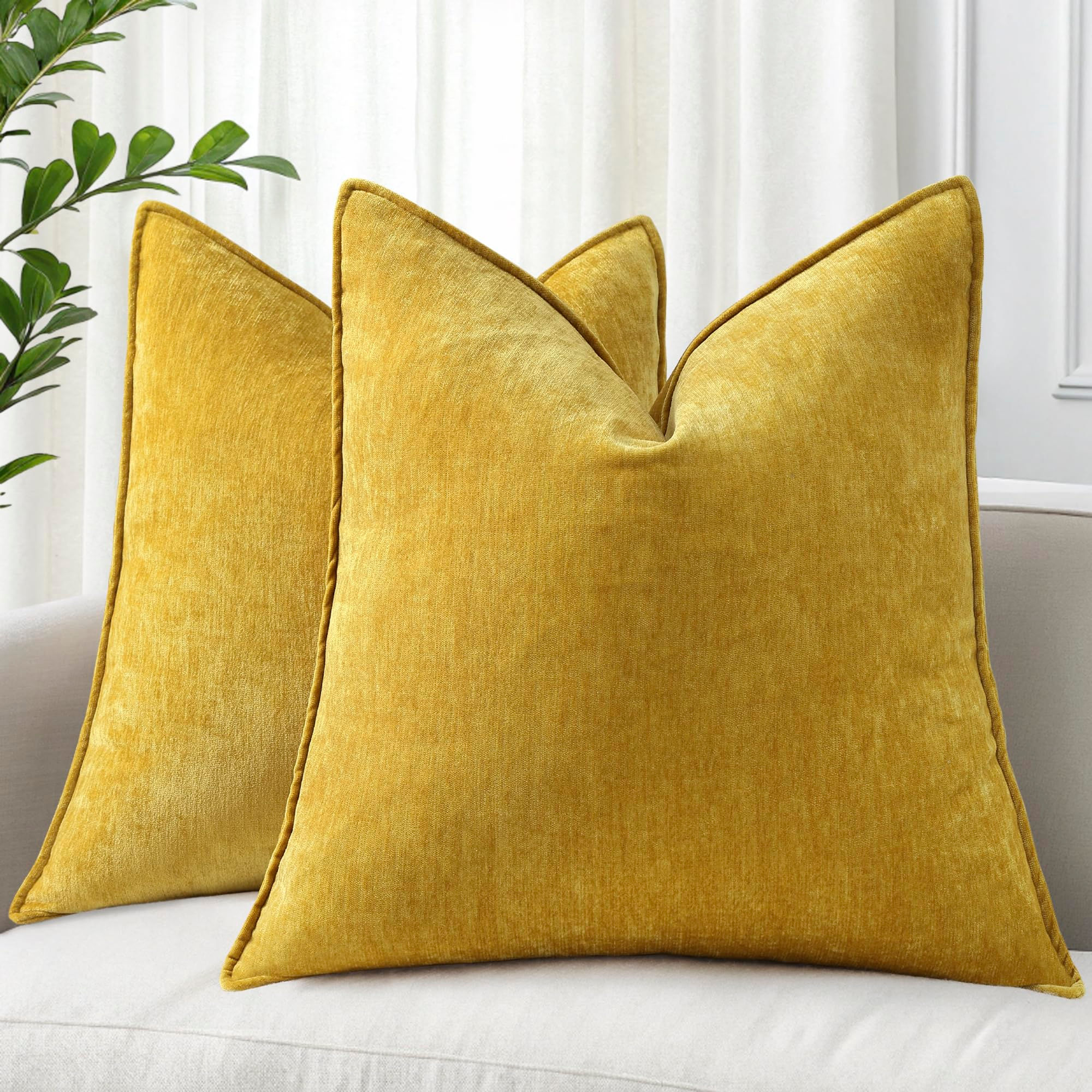 decorUhome Spring Couch Euro Sham Throw Pillow Covers 22x22 - Image 1