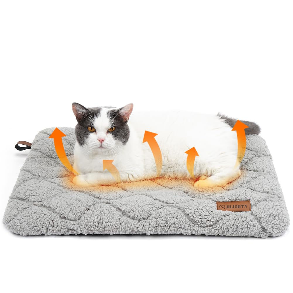 Self Warming Cat Bed Self Heating Cat Dog Mat 24 x 18 inch Soft & Fluffy Cat