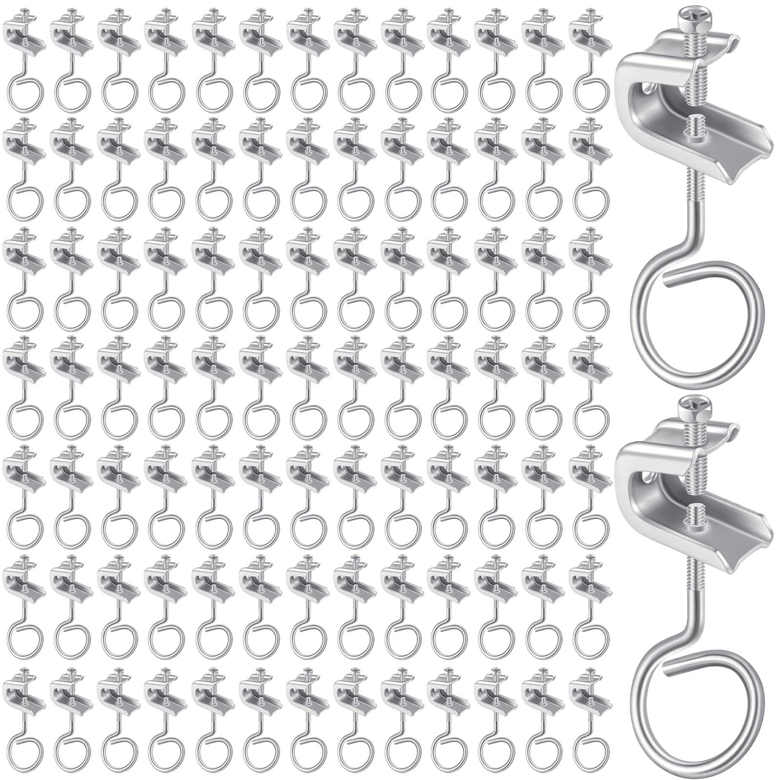 Hicarer 50 Set 1/4" x 20 Beam Clamp Steel Small C Clamps wit - Image 1