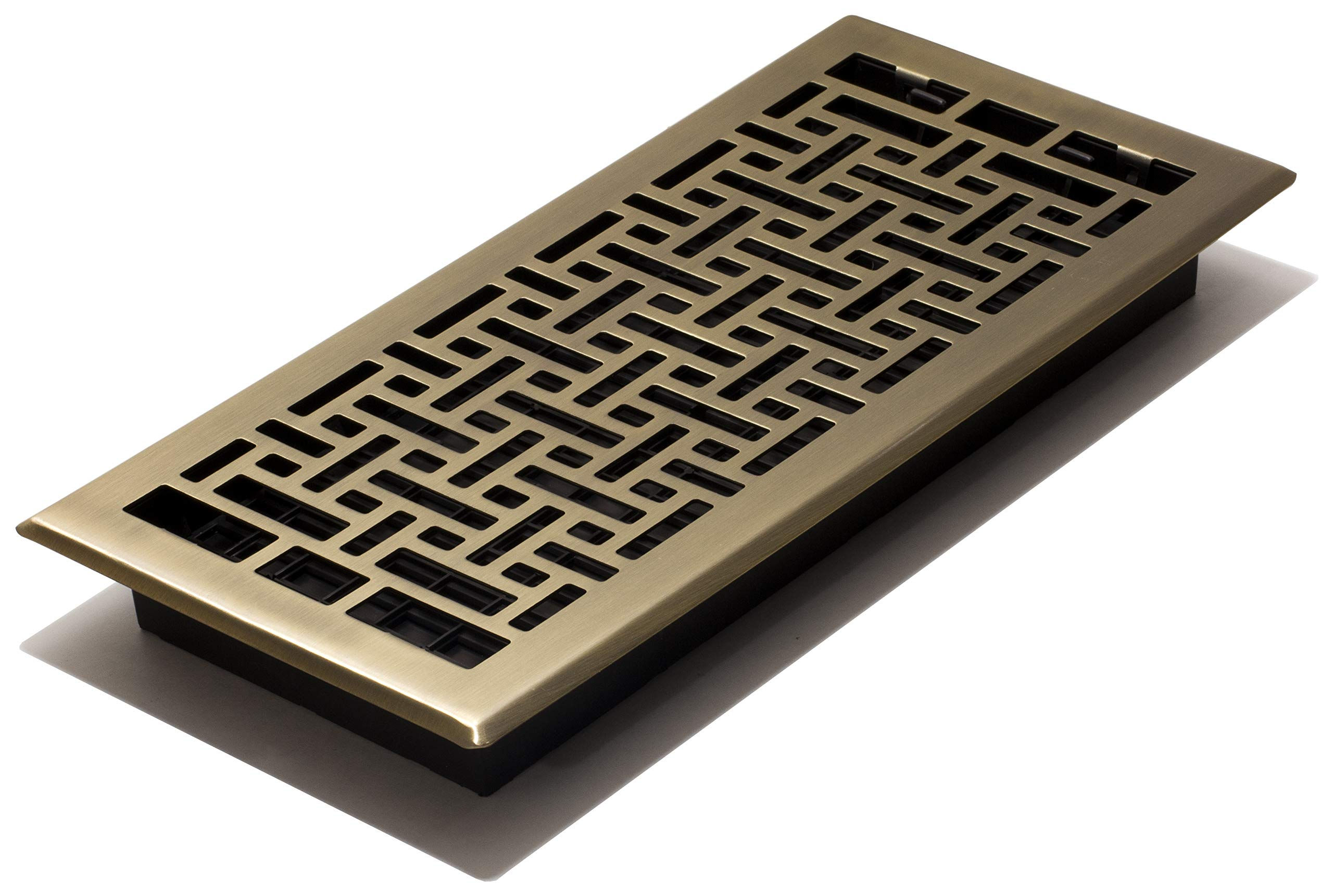 Decor Grates AJH614-A Oriental Floor Register, 6x14 Inches, - Image 1