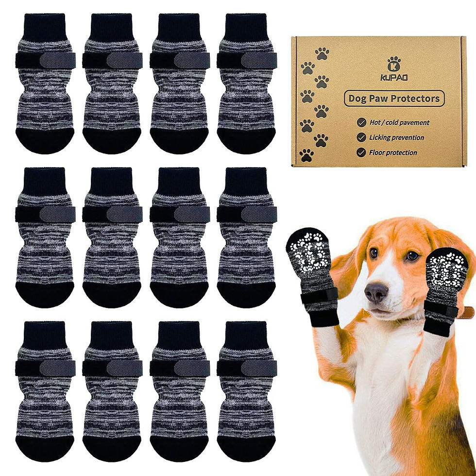 KUPAO Dog Socks 12 Pack to Prevent Licking Paws, Anti Slip D - Image 1