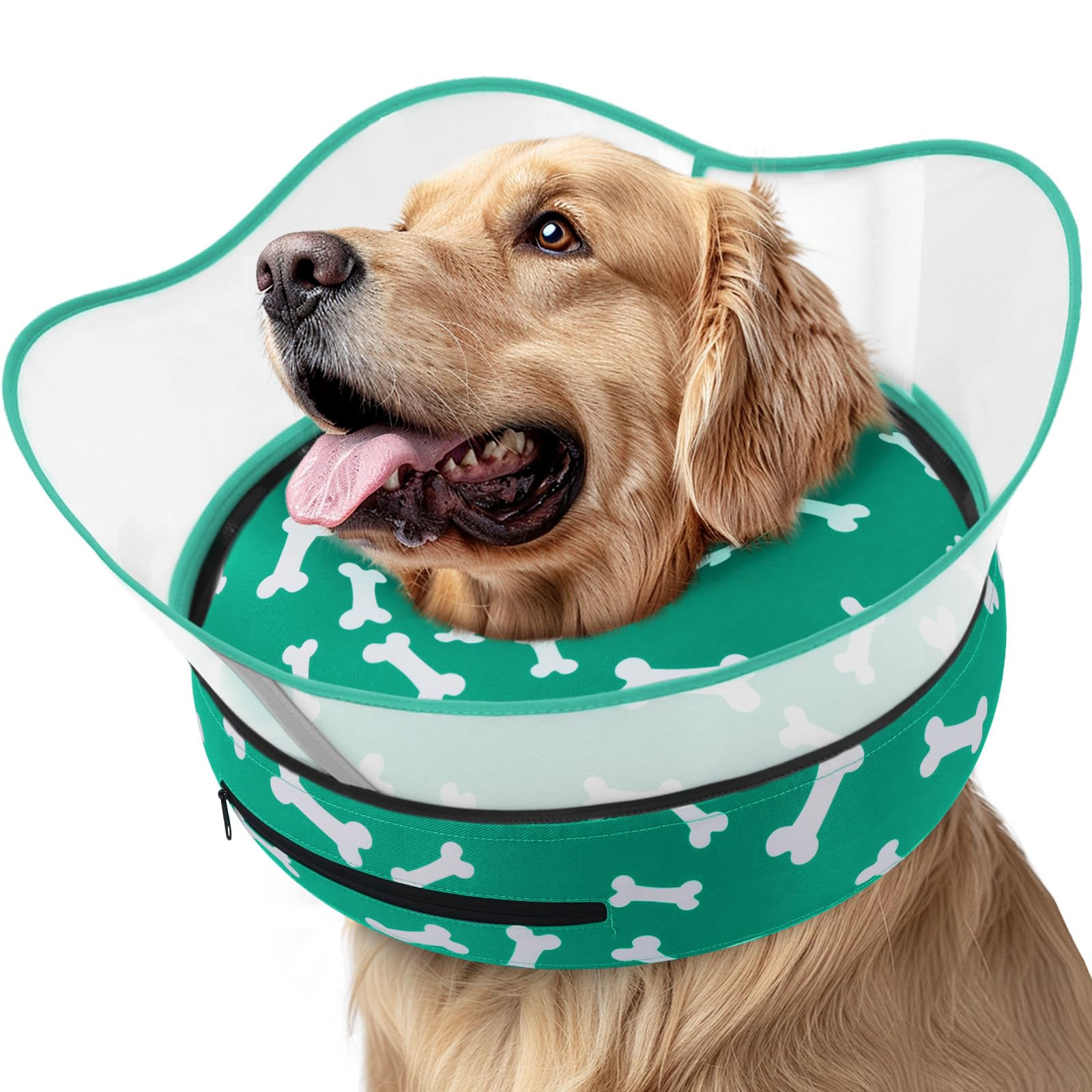 Supet Raised Inflatable Dog Cone Collar to Stop Licking, Soft Dog Cone Alternati