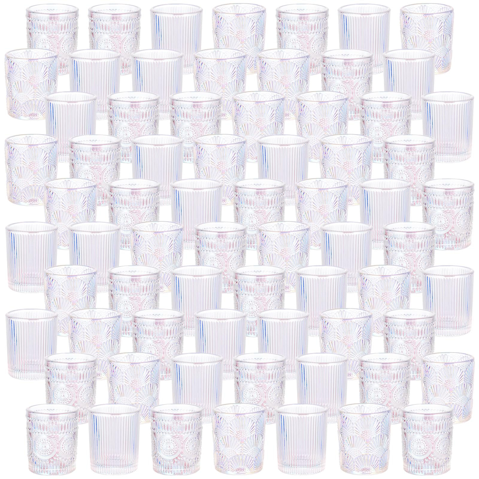 DNANAOL 70pcs Assorted Votive Candle Holders - Colorful Glas - Image 1