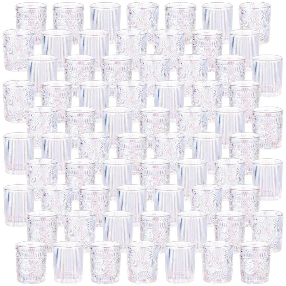 DNANAOL 70pcs Assorted Votive Candle Holders - Colorful Glas - Image 1