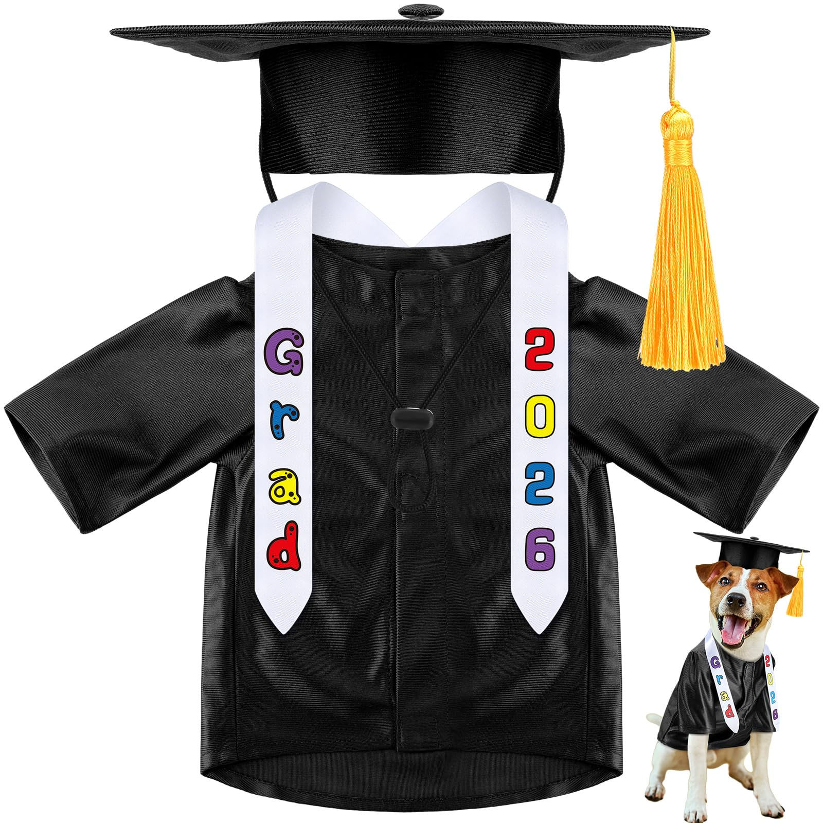 Small Dog Graduation Cap and Gown 2026