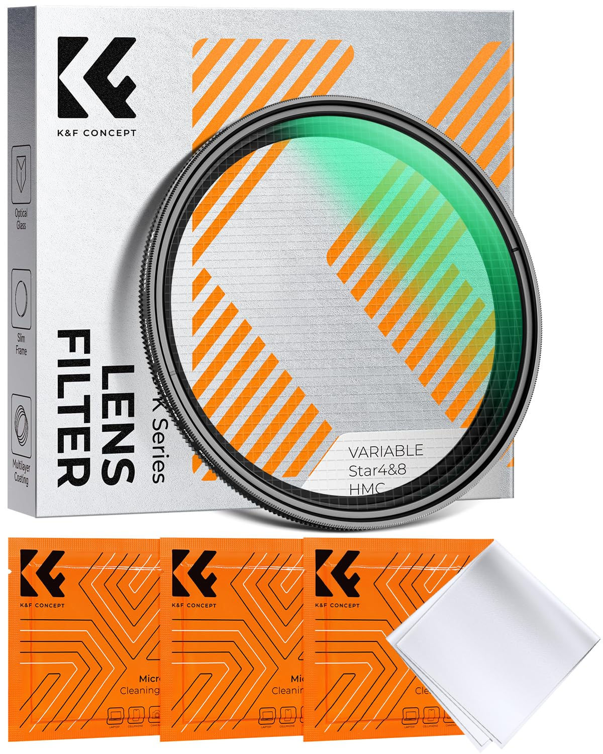 K&F CONCEPT 49mm Variable Star Filter Cross Screen Starburst - Image 1