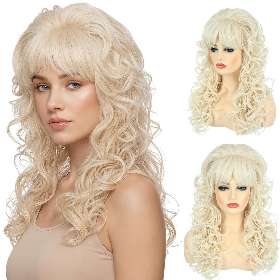 80s Long Blonde Bouffant Disco Wig