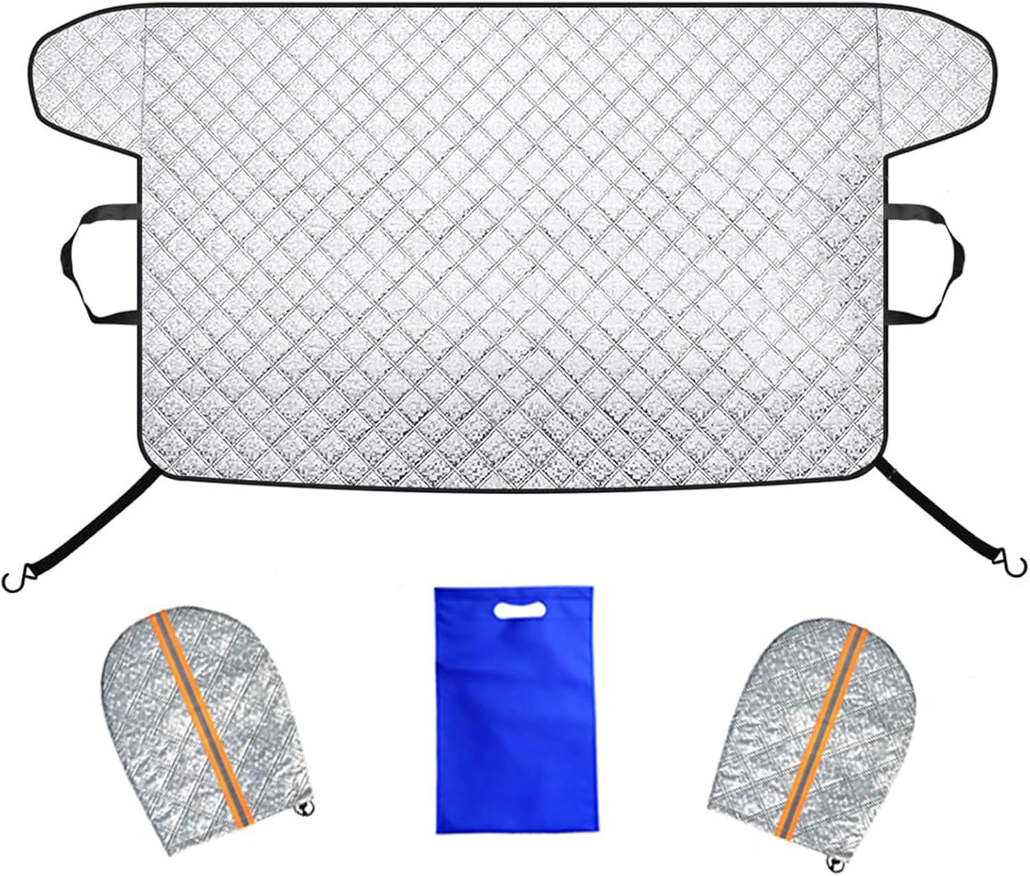 Big Hippo Thickened Car Windshield Cover for Snow and Ice,Heavy Duty Windshield 