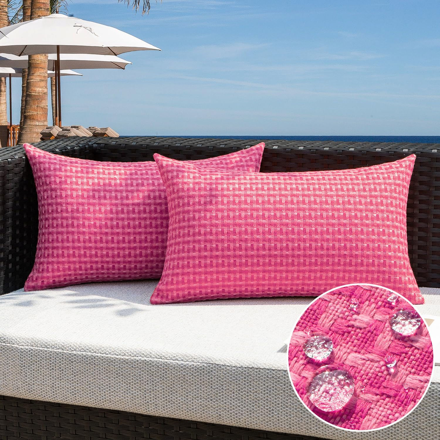 Kevin Textile Outdoor Waterproof Throw Pillow Covers Pack of - Image 1