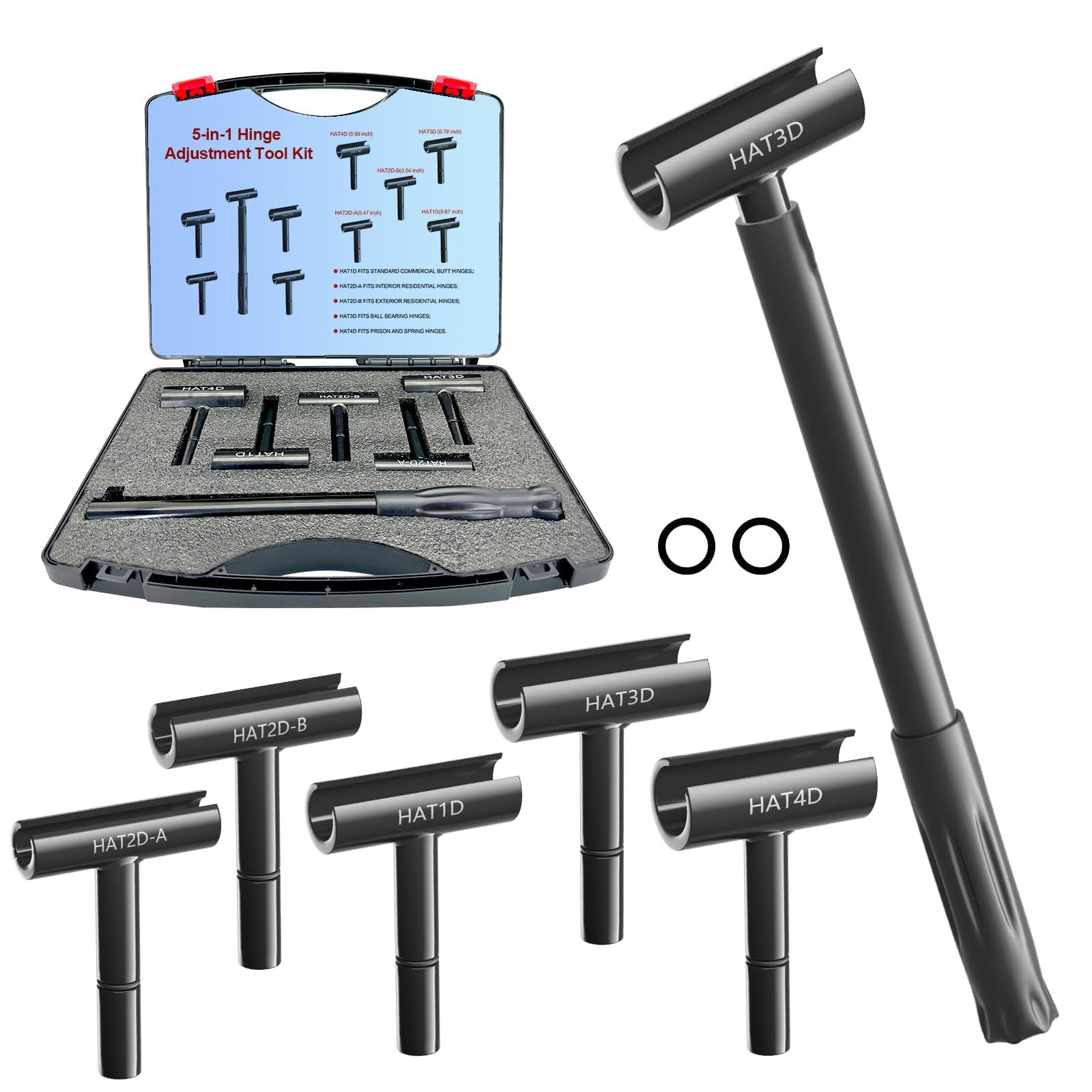 Door Hinge Adjustment Tool Kit, 5 in 1 Hinge Gap Adjusting Wrench Set