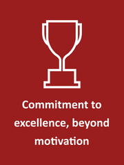 Commitment to excellence, beyond motivation