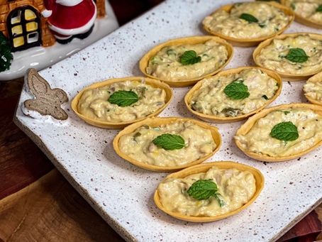 Barquinhas com patê de atum