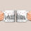 Thumbnail: Prescot skyline ceramic mug, Personalised Housewarming gift, Black white hearts
