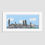 Thumbnail: Manchester landmarks skyline art print, blue, Housewarming gift.