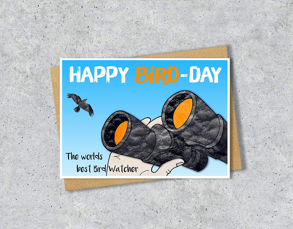 Thumbnail: Personalised Bird watchers birthday greeting card, Ornithologists