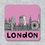 Thumbnail: London skyline coaster, Keepsake, Memento, Housewarming gift, Souvenir gift.