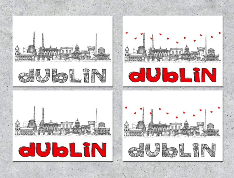 Thumbnail: Dublin Skyline Fridge Magnet, Uni keepsake, Memento, Souvenir