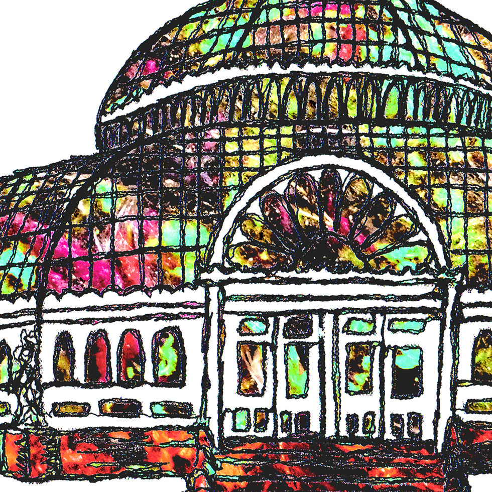 Thumbnail: Liverpool Palm house Sefton park A6 card, A5 Print, A4 print, iconic landmark