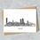 Thumbnail: Manchester skyline landmarks A6 card, A5 Print, A4 print, personalised card
