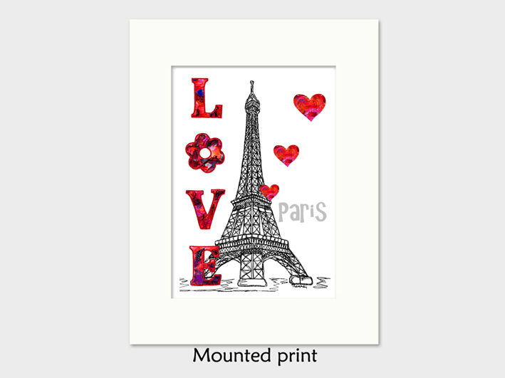 Thumbnail: Eiffel Tower wall art print, Paris engagement wedding anniversary gift