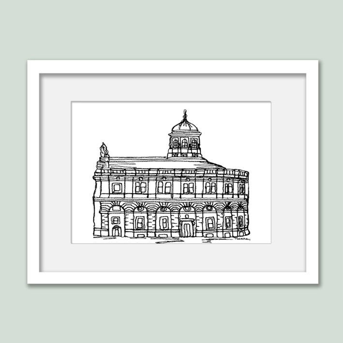 Thumbnail: Sheldonian Theatre art print, Iconic Oxford architectural landmark.