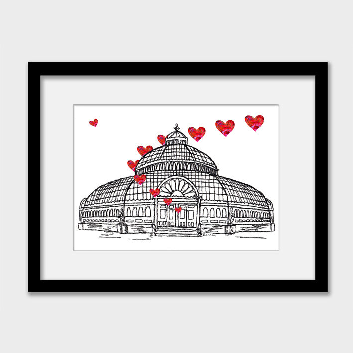 Thumbnail: Liverpool Palm house, Sefton park print, Iconic Liverpool architectural landmark