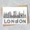 Thumbnail: London A6 card, A5 Print, A4 Print, black white red, housewarming card