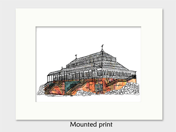 Thumbnail: Isla Gladstone Conservatory print, Stanley park iconic Liverpool landmark.