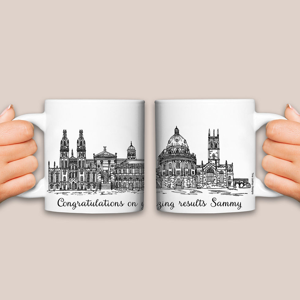 Thumbnail: Oxford skyline ceramic mug, Personalised University gift, Housewarming gift