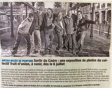 article, journal, Dauphiné Libéré, Chasseur d'Images, Trait d'Union, Frédéric Abramson, Sortir du Cadre