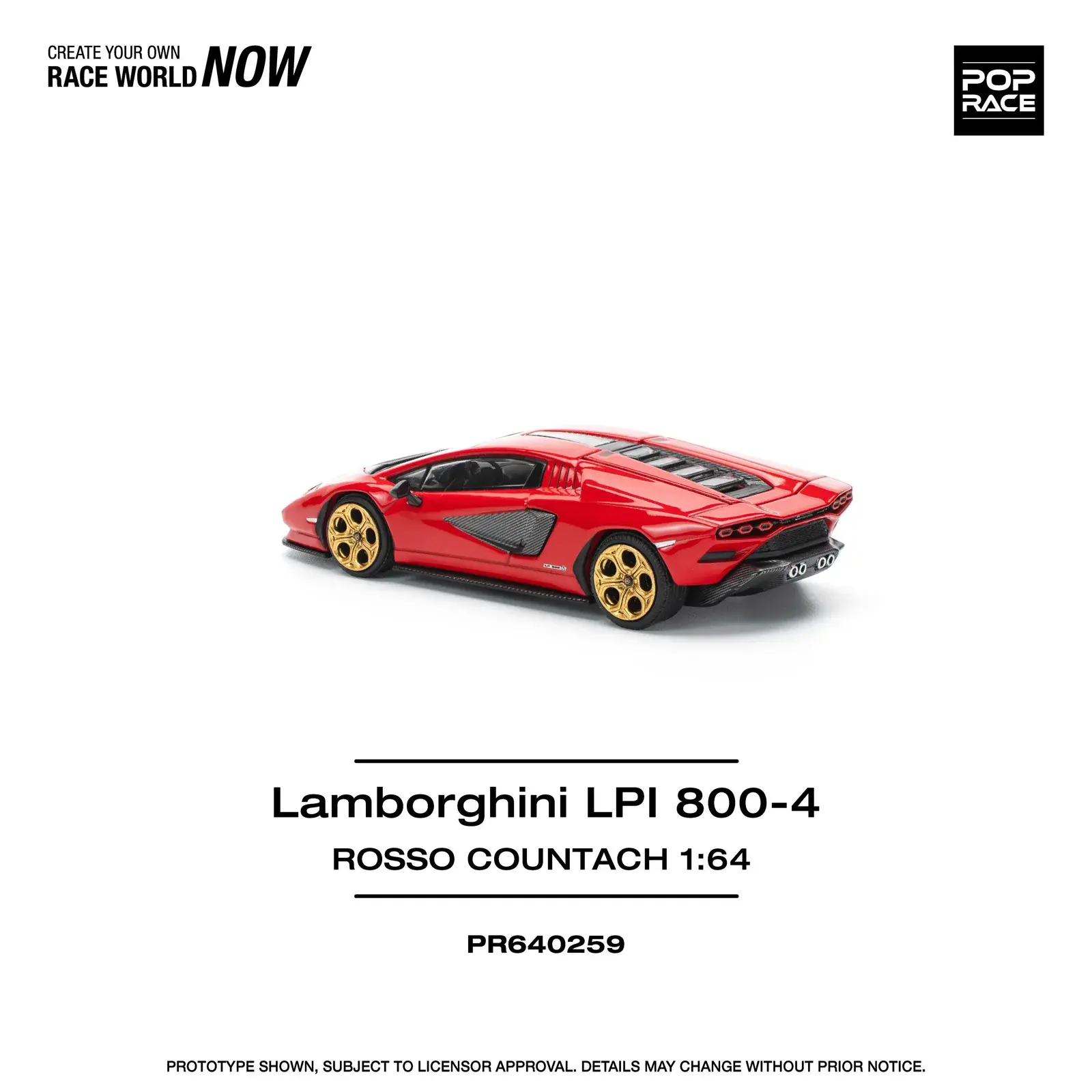 Pop Race Lamborghini LPI 800-4, Rosso Countach
