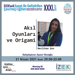 Sanat Eğitimi, İZEK, Neslihan Şen