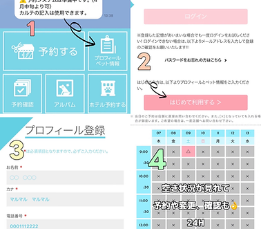 富山のペットサロンdale(ダリ)のLINEでのカルテ作成・ネット予約手順案内