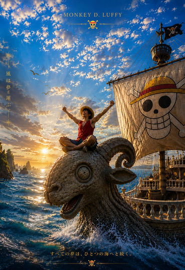 Monkey D. Luffy, One Piece Wandbild, hochwertiger Sammlerdruck, Anime-Poster, Manga-Artwork und Sammlerdekoration von Visuals by Eisenberg