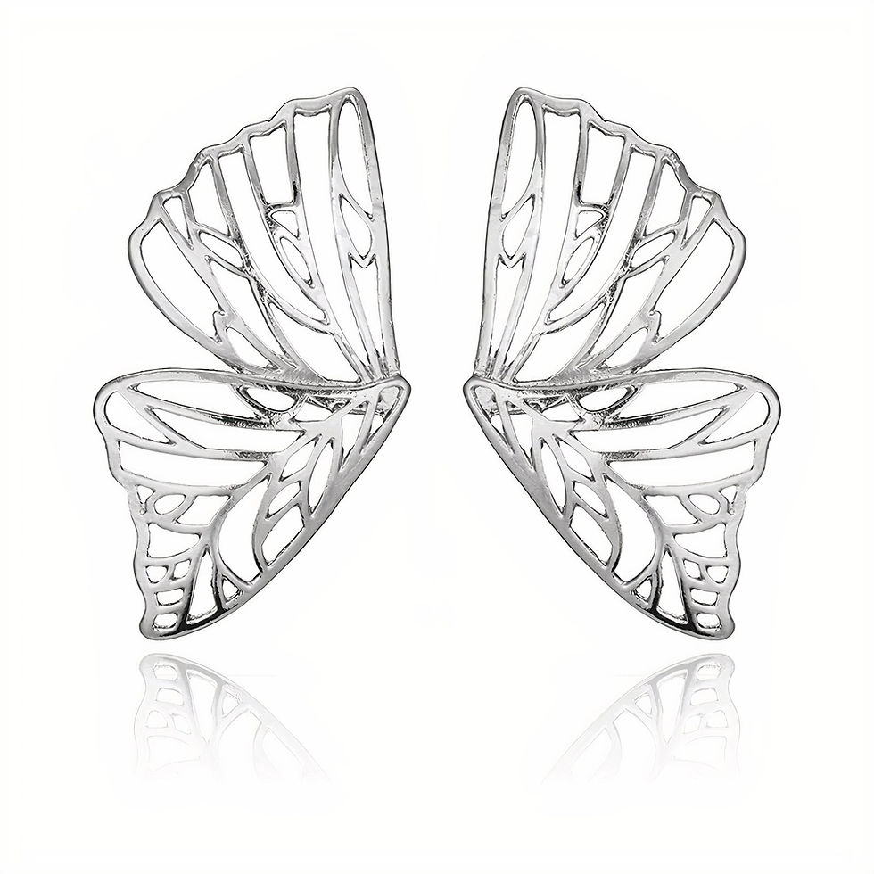 Thumbnail: Butterfly -Silver Earrings