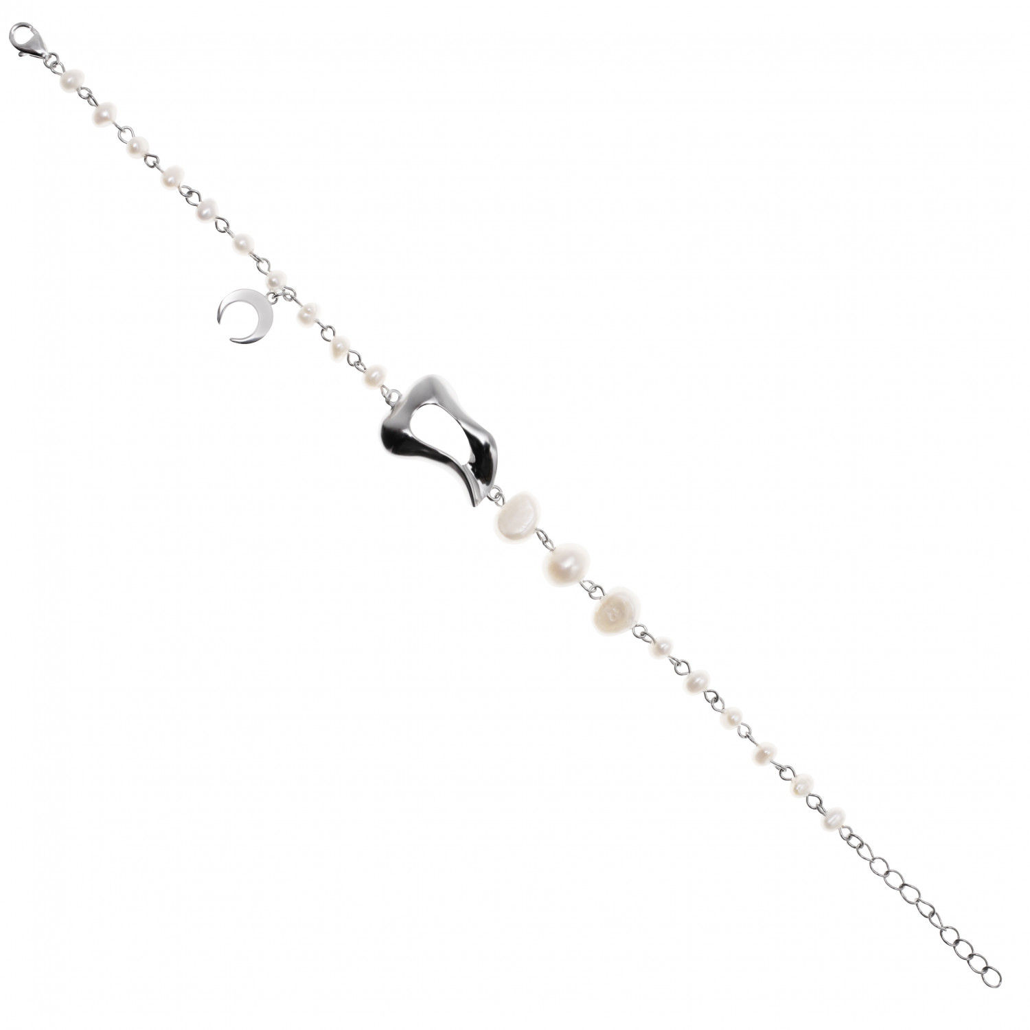 PULSERA LINEARGENT DE PLATA PERLAS