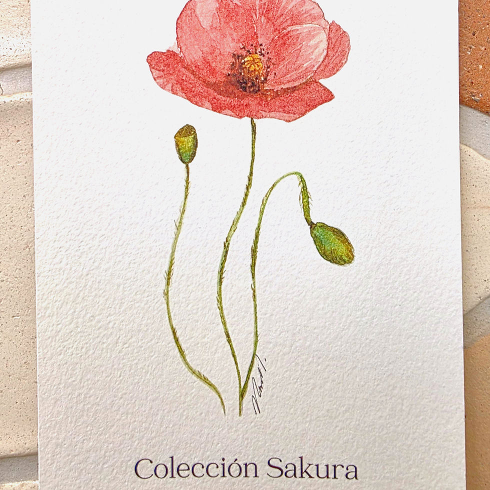 Miniatura: Collar perlas japonesas amapola