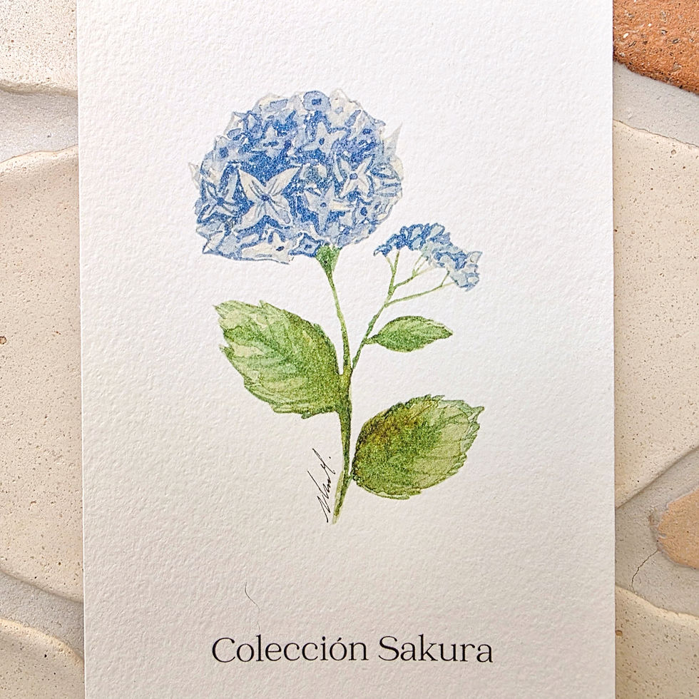 Miniatura: Collar perlas japonesas hortensia