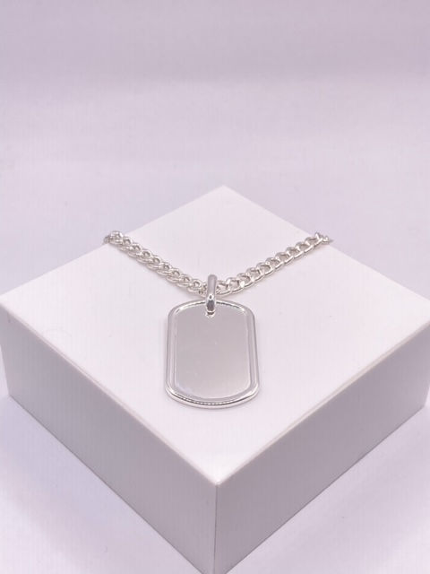 Miniatura: CADENA Y PLACA PLATA