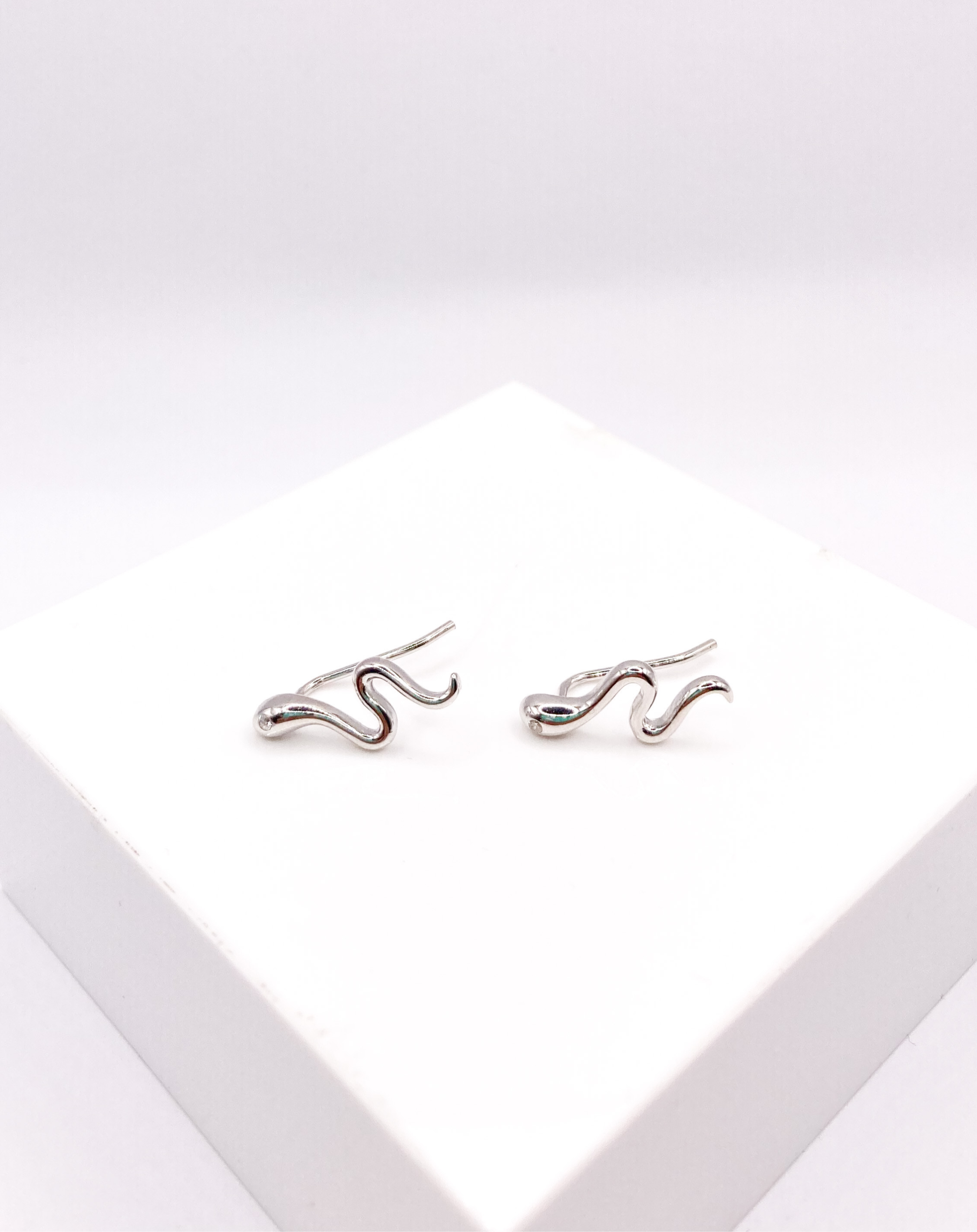 PENDIENTES DE PLATA TREPADORES