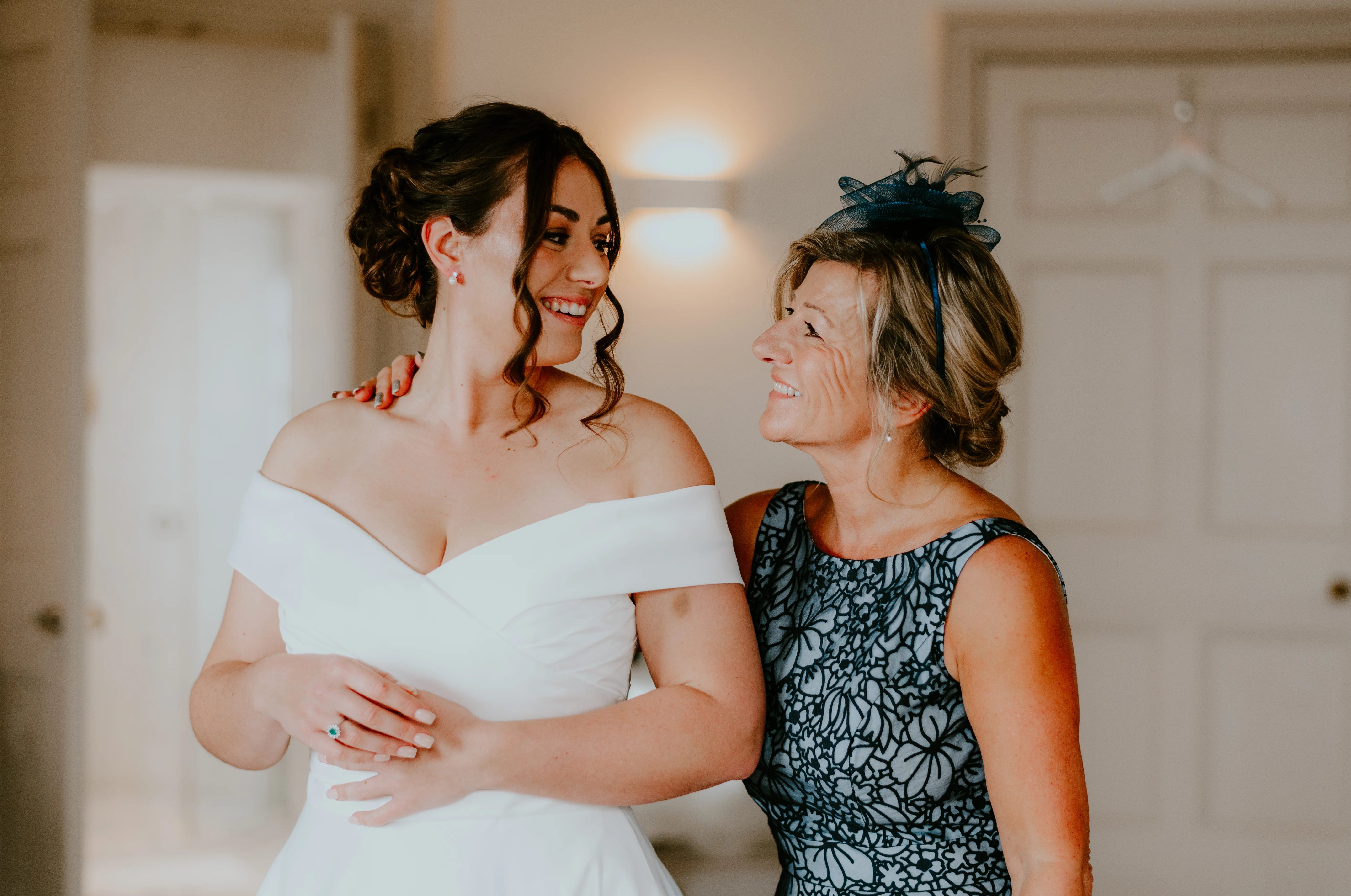 Bridal prep, mother of the bride, candid photo