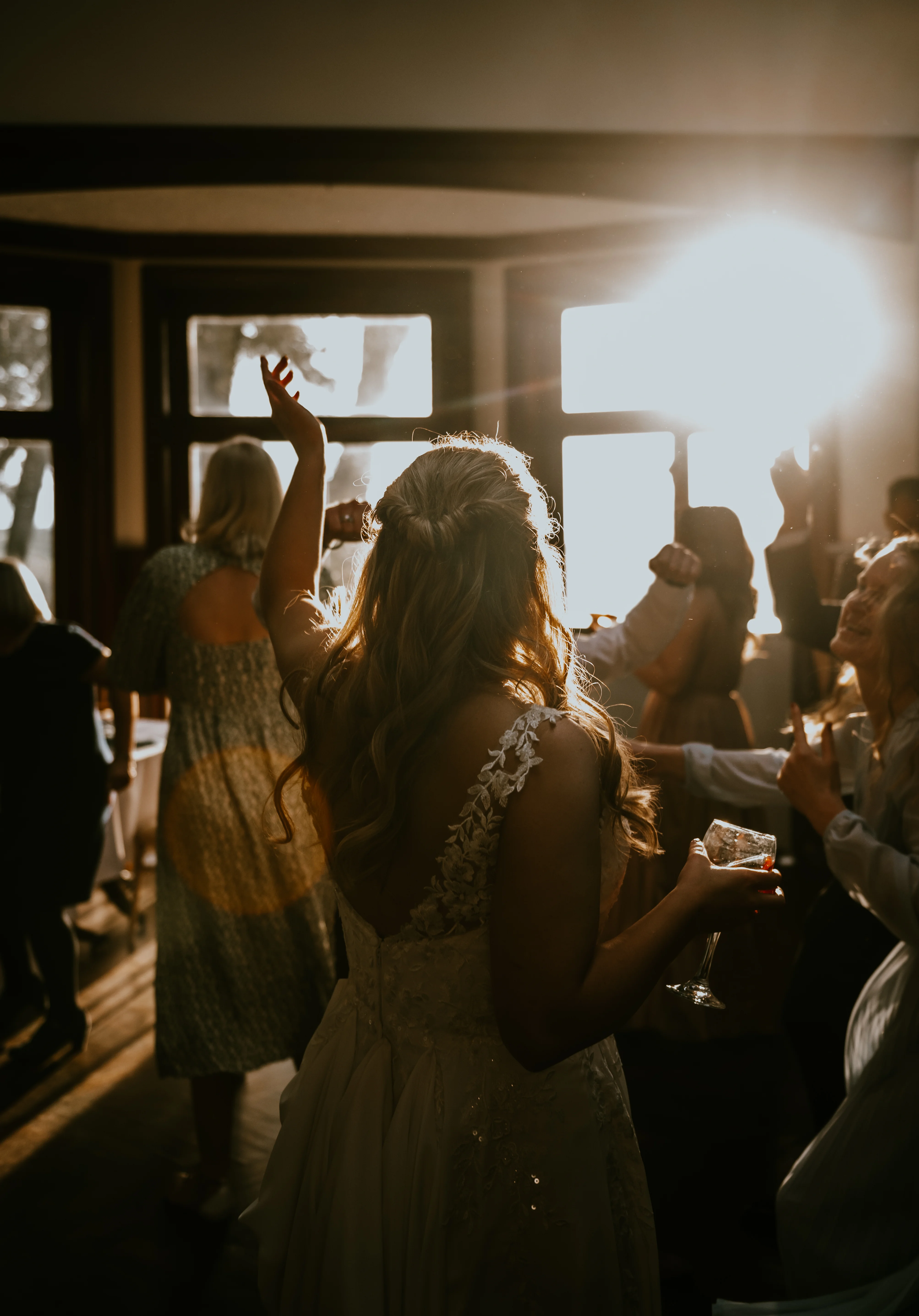 Party bride dancing