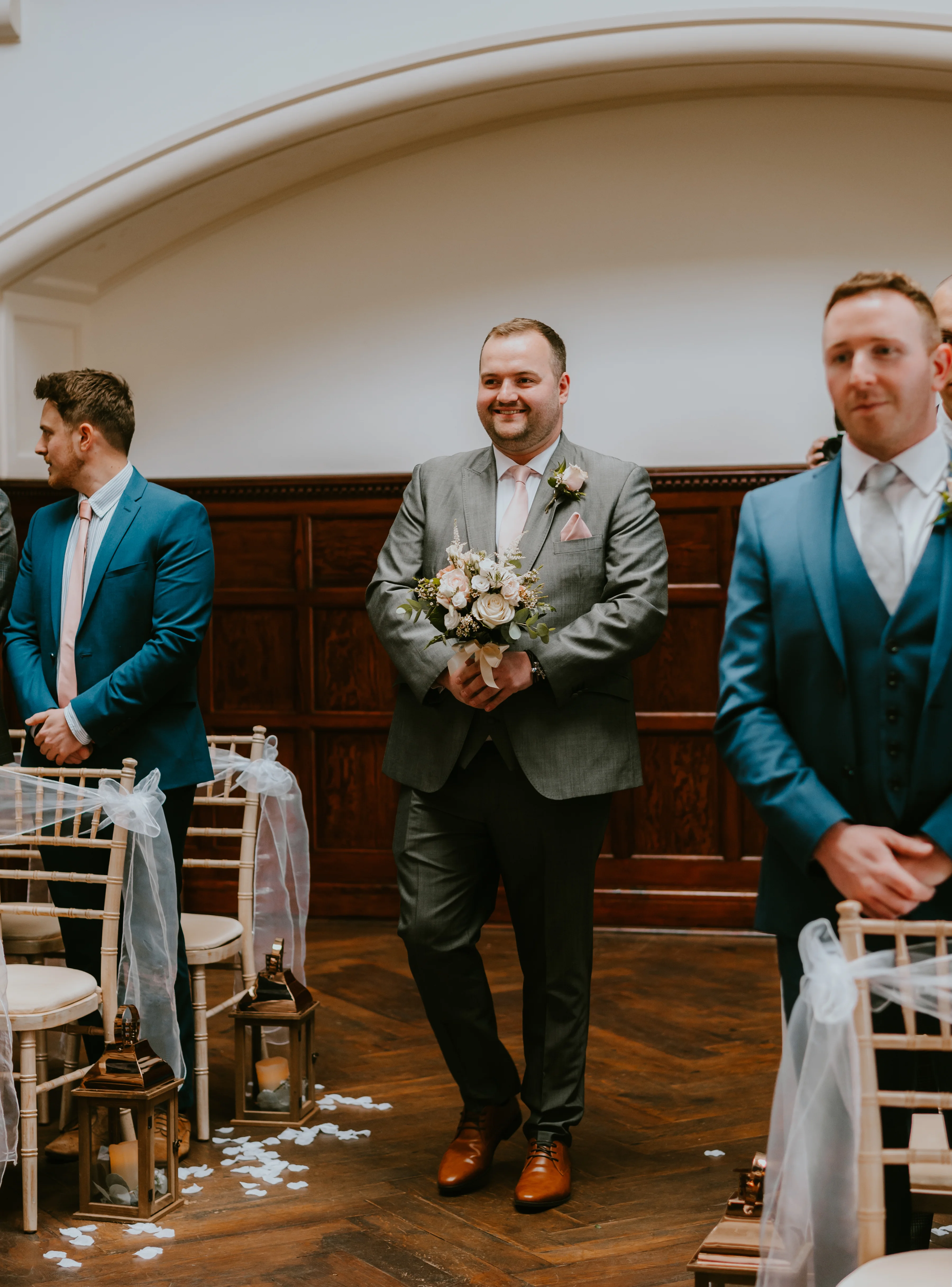 Ceremony Bridesman walking down aisle