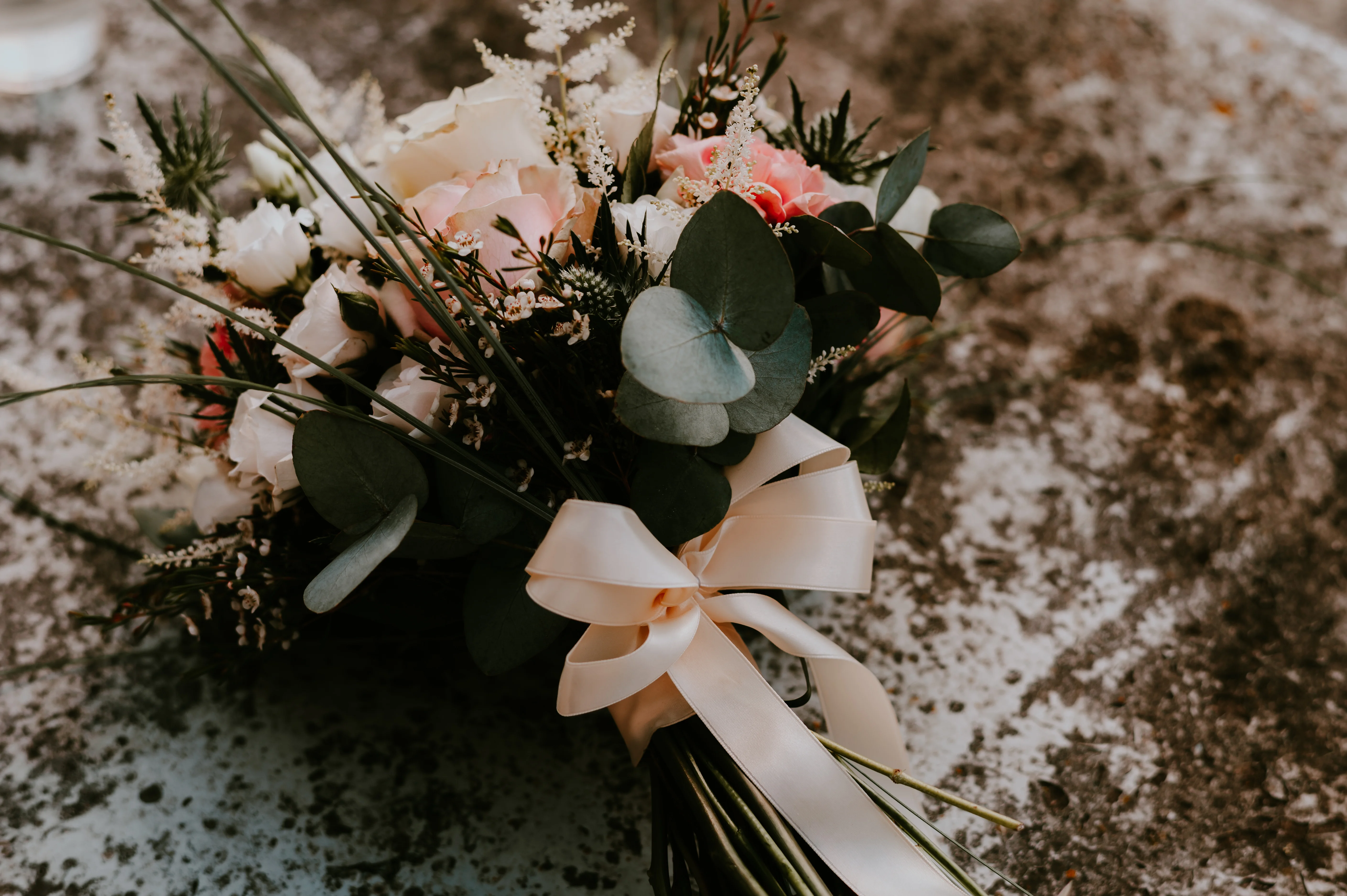 wedding Bouquet with bow for bride
