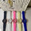 Miniature : Five colorful watches displayed, black, white, pink, yellow, and blue. MamBeautyShop